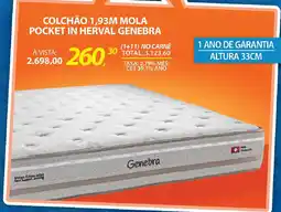 Lojas Cem Colchão 1,93m mola pocket in herval genebra oferta