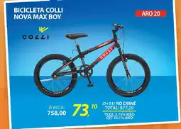 Lojas Cem Bicicleta colli nova max boy oferta