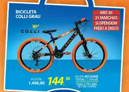 Lojas Cem Bicicleta colli grau oferta