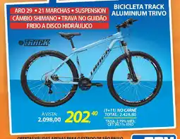 Lojas Cem Bicicleta track aluminium trivo oferta