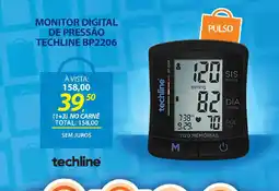 Lojas Cem Monitor digital de pressão techline bp2206 oferta