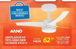 Lojas Cem Ventilador de teto arno new ultimate vx5013 oferta