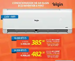 Lojas Cem Condicionador de ar elgin eco inverter ii frio 18.000 BTU'S oferta