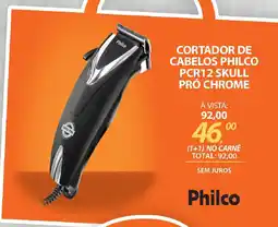 Lojas Cem Cortador de cabelos philco pcr12 skull pró chrome oferta