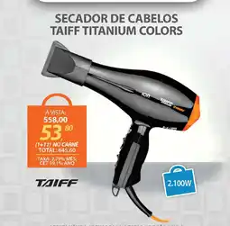 Lojas Cem Secador de cabelos taiff titanium colors oferta