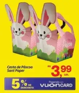 Fort Atacadista Cesta de Páscoa Sant Paper oferta