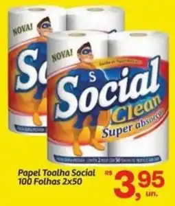 Fort Atacadista Papel Toalha Social 100 Folhas 2x50 oferta