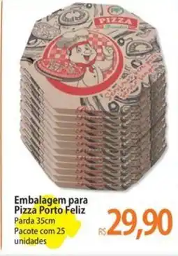 Atacadão Embalagem para Pizza Porto Feliz Parda 35cm Pacote com 25 unidades oferta