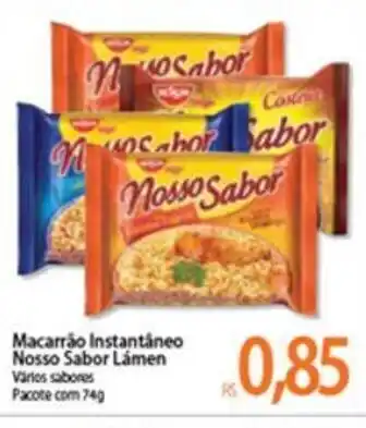 Atacadão Macarrao Instantaneo Nosso Sabor Lamen 74g oferta