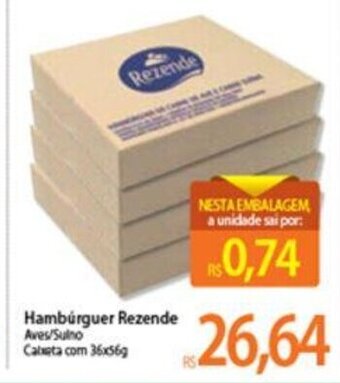 Atacadão Hamburguer Rezende 36x56g oferta