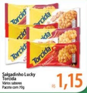 Atacadão Salgadinho Lucky Torcida 70g oferta
