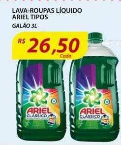 Assaí Atacadista Lava-roupas Liquido Ariel Tipos oferta