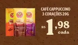 Bahamas Supermercados Café cappuccino 3 corações oferta