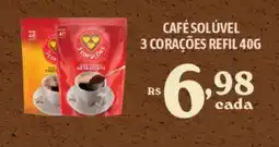 Bahamas Supermercados Café solúvel 3 corações refil oferta