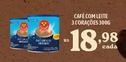 Bahamas Supermercados Café com leite 3 corações oferta