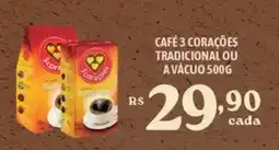 Bahamas Supermercados Café 3 corações tradicional ou a vácuo oferta