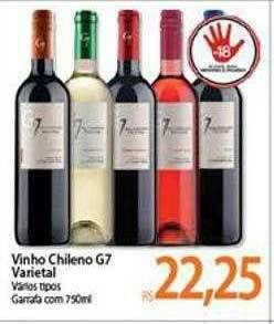 Atacadão Vinho Chileno G7 Varietal oferta