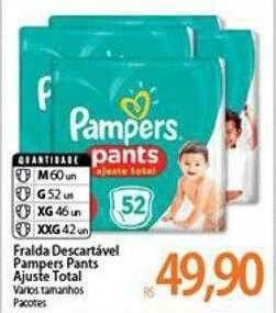 Atacadão Fralda Descartável Pampers Pants Ajuste Total oferta