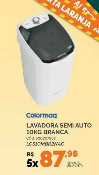 Colormaq Lavadora Semi Auto 10kg Branca