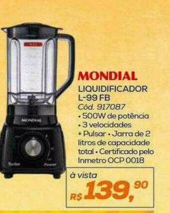 Lojas Colombo Mondial Liquidificador L-99 Fb oferta