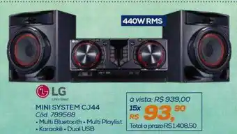 Lojas Colombo Lg Mini System Cj44 oferta