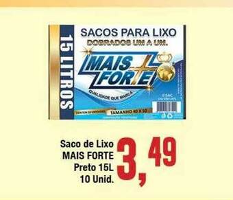 Rede Economia Saco De Lixo Mais Forte Preto 15l oferta