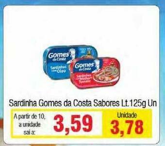Spani Atacadista Sardinha Gomes Da Costa Sabores oferta