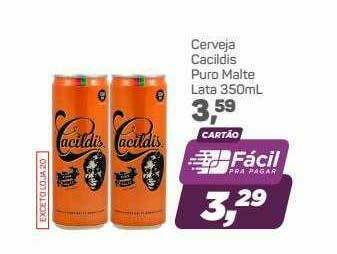 Supermercados São Vicente Cerveja Cacildis Puro Malte oferta