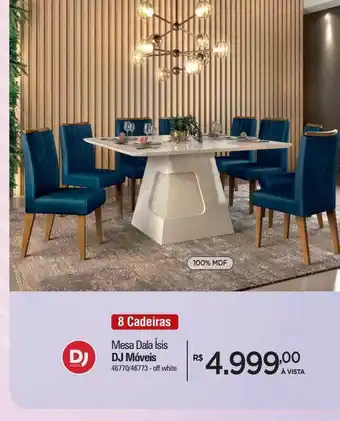 Zenir 8 Cadeiras Mesa Dala ísis Dj Móveis oferta