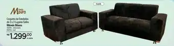 Zenir Conjunto De Estofados De 2 E 3 Lugares Safira Móveis Moura oferta