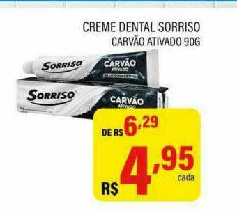 Supermercados Baklizi Creme Dental Sorriso Carvão Ativado oferta