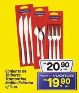 Fort Atacadista Conjunto de Talheres Tramontina Malibu Feirinha c/3 un. oferta