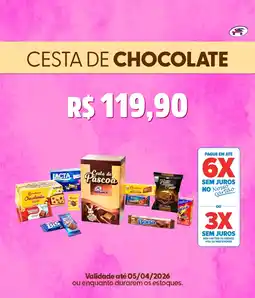 Supermercados Savegnago Cesta de chocolate oferta