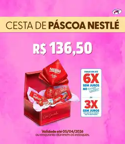 Supermercados Savegnago Cesta de páscoa nestlé oferta