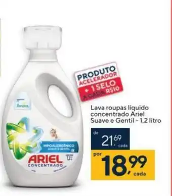 Coop Lava roupas liquido concentrado Ariel Suave e Gentil 1.2L oferta