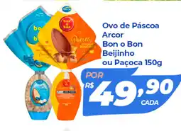 X Supermercados Ovo de Páscoa Arcor Bon o Bon Beijinho ou Paçoca oferta