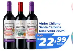 X Supermercados Vinho Chileno Santa Carolina Reservado oferta