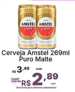 Super Lagoa Cerveja Amstel Puro Malte oferta