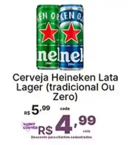 Super Lagoa Cerveja Heineken Lata Lager oferta