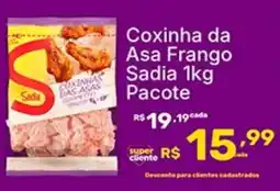 Super Lagoa Coxinha da Asa Frango Sadia Pacote oferta