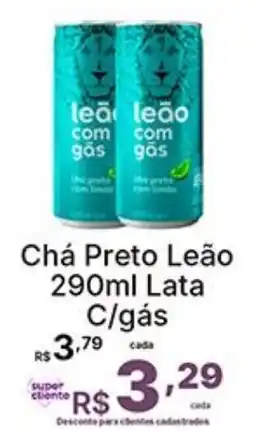 Super Lagoa Chá Preto Leão Lata C/gás oferta