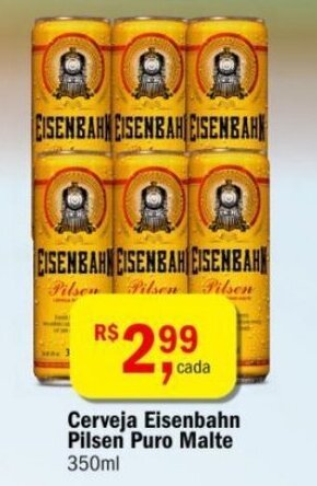 Ultrabox Cerveja Eisenbahn Pilsen Puro Malte 350ml oferta