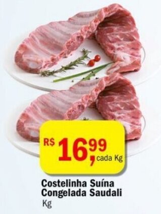 Ultrabox Costelinha Suina Congelada Saudali 1kg oferta
