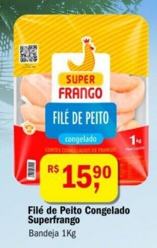 Ultrabox File de Peito Congelado Superfrango 1kg oferta