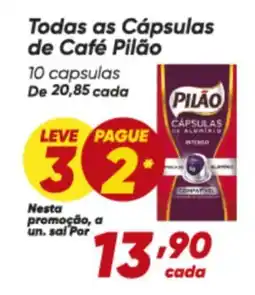 Dia Todas as Cápsulas de Café Pilão 10 capsulas oferta