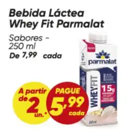 Dia Bebida Láctea Whey Fit Parmalat Sabores oferta