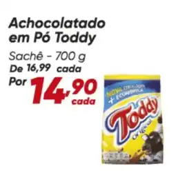 Dia Achocolatado em Pó Toddy Sachê oferta