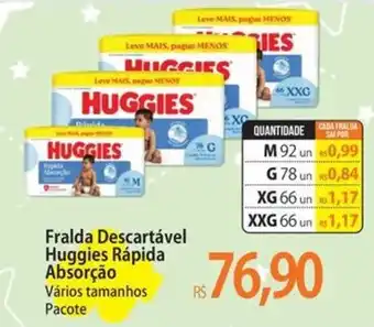 Atacadão Fralda Descartável Huggies Rápida Absorção oferta