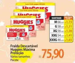 Atacadão Fralda Descartável Huggies Máxima Proteção oferta