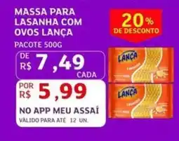 Assaí Atacadista Massa para lasanha com ovos lança oferta